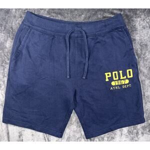 Polo Ralph Lauren Men’s Athletic Fleece Shorts Navy Blue Logo Size XL